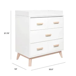Dressers|Changer Dressers-Babyletto Scoot 3 Drawer Changer Dresser