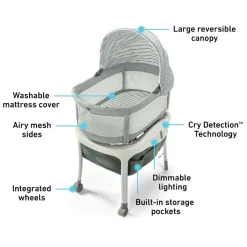 Bassinets-Graco Sense2Snooze Bassinet