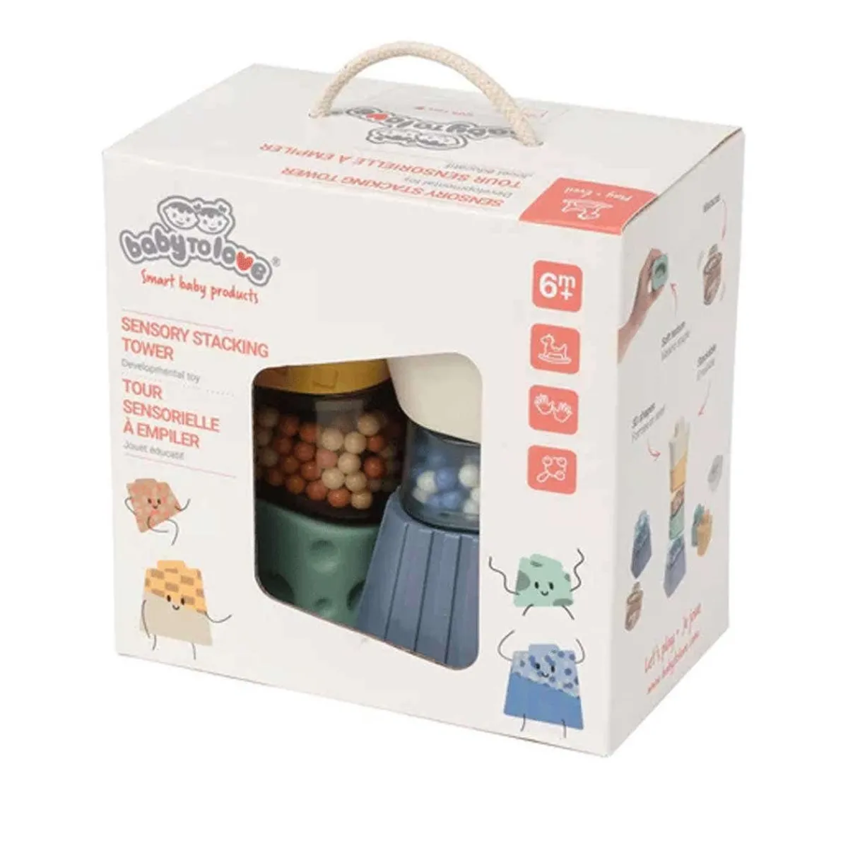 Play + Learn Toys|Stack + Nest Toys-Baby To Love Sensory Stacking Tower