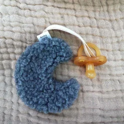 Pacifier Clips|Pacifiers + Clips-The Butter Flying Sherpa Moon Paci Holder