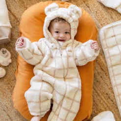 Rompers-Souris Mini Sherpa One-Piece Cream