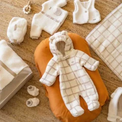 Rompers-Souris Mini Sherpa One-Piece Cream