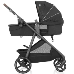 Travel Systems-Evenflo Shyft Intuiti+ Travel System featuring Revolve180 LiteMax NXT with SensorySoothe Dubhan Black
