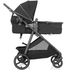 Travel Systems-Evenflo Shyft Intuiti+ Travel System featuring Revolve180 LiteMax NXT with SensorySoothe Dubhan Black