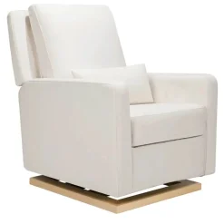 Motorized Gliders|Gliders-Babyletto Sigi Power Glider Recliner with Light Wood Base  (Eco-Performance)