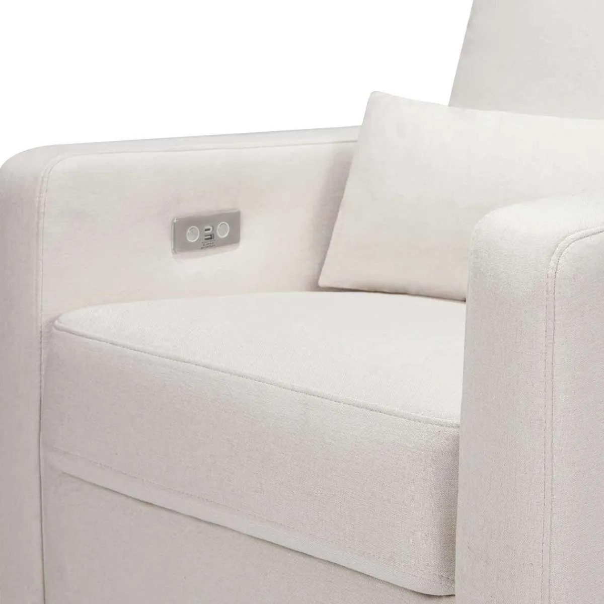 Motorized Gliders|Gliders-Babyletto Sigi Power Glider Recliner with Light Wood Base (Eco-Performance)