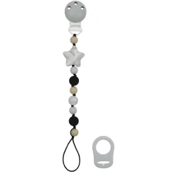 Pacifier Clips|Pacifiers + Clips-Kushies SiliBeads Pacifier Clip