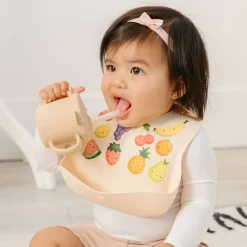 Sippy Cups + Straw Cups-Glitter & Spice Silicone Bear Cup