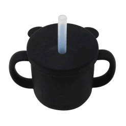 Sippy Cups + Straw Cups-Glitter & Spice Silicone Bear Cup