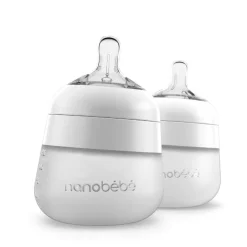 Baby Bottle Sets|Baby Bottles-Nanobebe Silicone Bottle (5 oz, 2 Pack)