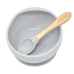 Kids Plates + Bowls|Grip + Suction Dishes-Glitter & Spice Silicone Bowl + Spoon Set