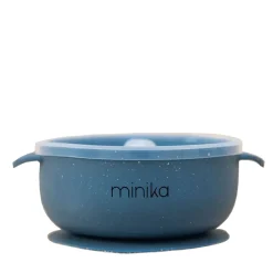 Kids Plates + Bowls|Grip + Suction Dishes-Minika Silicone Bowl with Lid