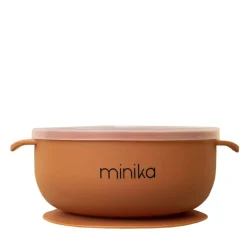 Kids Plates + Bowls|Grip + Suction Dishes-Minika Silicone Bowl with Lid