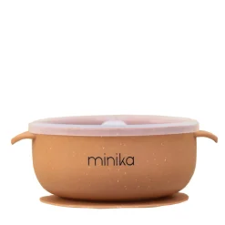 Kids Plates + Bowls|Grip + Suction Dishes-Minika Silicone Bowl with Lid