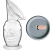 Breastmilk Storage Systems|Breast Pumps + Accessories-Haakaa USA Silicone Breast Pump with Lid (150 mL)