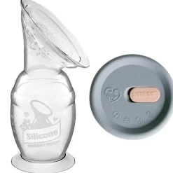 Breastmilk Storage Systems|Breast Pumps + Accessories-Haakaa USA Silicone Breast Pump with Lid (150 mL)