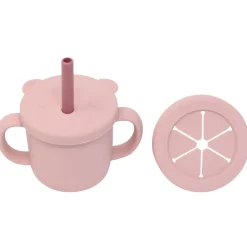 Kids Drinkware|Feeding Sets-Glitter & Spice Silicone Cup Snack Set