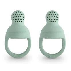 Baby Food Feeders|Baby Food Prep + Storage-Mushie Silicone Fresh Food Feeder (2 Pack)