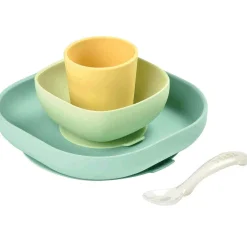 Grip + Suction Dishes|Feeding Sets-Beaba Silicone Meal Set