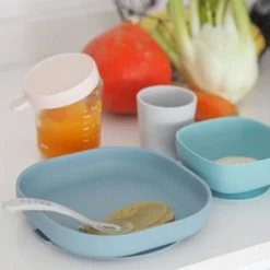 Grip + Suction Dishes|Feeding Sets-Beaba Silicone Meal Set