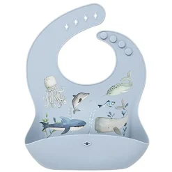 Bibs + Burps-Glitter & Spice Silicone Printed Food Bib