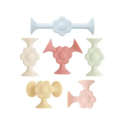 Play + Learn Toys|Bath Toys-Mushie Silicone Suction Builders
