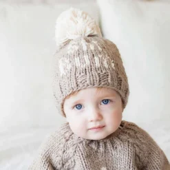 Beanies|Winter Hats-Huggalugs Ski Bum Crew Beanie Pebble