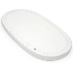 Crib Fitted Sheets-Stokke Sleepi™ Bed Organic Fitted Sheet V3 White