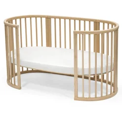 Crib Fitted Sheets-Stokke Sleepi™ Bed Organic Fitted Sheet V3 White
