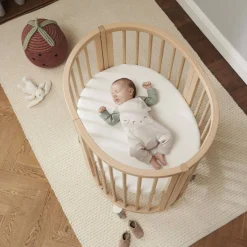 Oval Crib Bedding|Mini Crib Bedding-Stokke Sleepi™ Mini Fitted Sheet