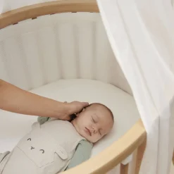 Oval Crib Bedding|Mini Crib Bedding-Stokke Sleepi™ Mini Mesh Liner White