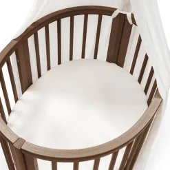 Oval Crib Bedding-Stokke Sleepi™ Mini Organic Fitted Crib Sheet V3 White