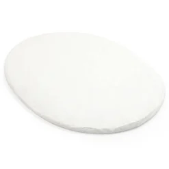 Oval Crib Bedding-Stokke Sleepi™ Mini Organic Fitted Crib Sheet V3 White