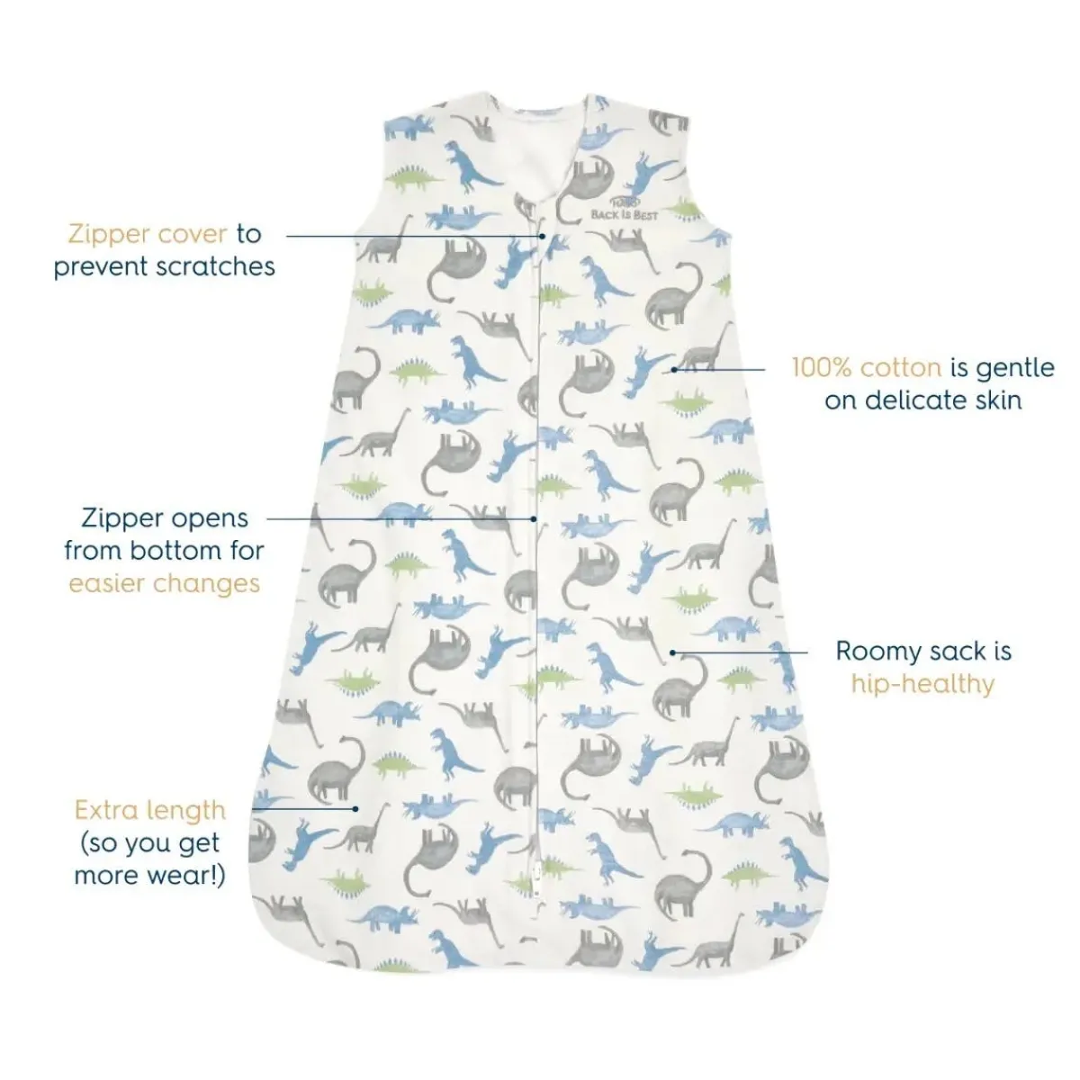 Sleep Sacks + Wraps-Halo SleepSack Wearable Blanket - Cotton