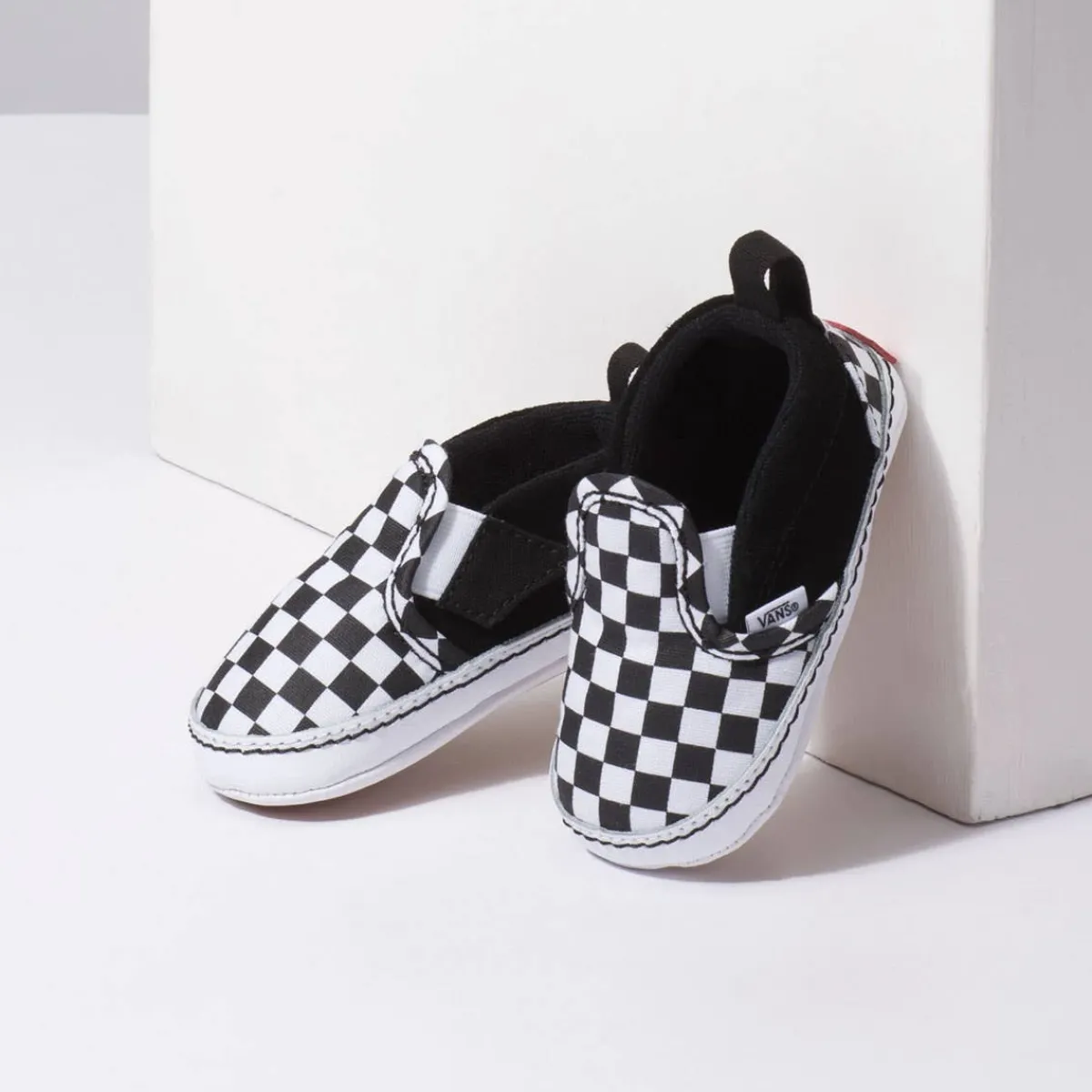 Slip-On|Baby Sneakers-Vans Slip-On V Crib (Core) - Checkerboard
