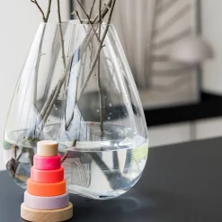 Wooden Toys|Stack + Nest Toys-Grimm's Small Conical Tower (Neon)