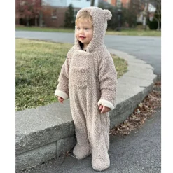 Snowsuits-7AM Enfant Snowsuit Bebe (Teddy) Oatmeal