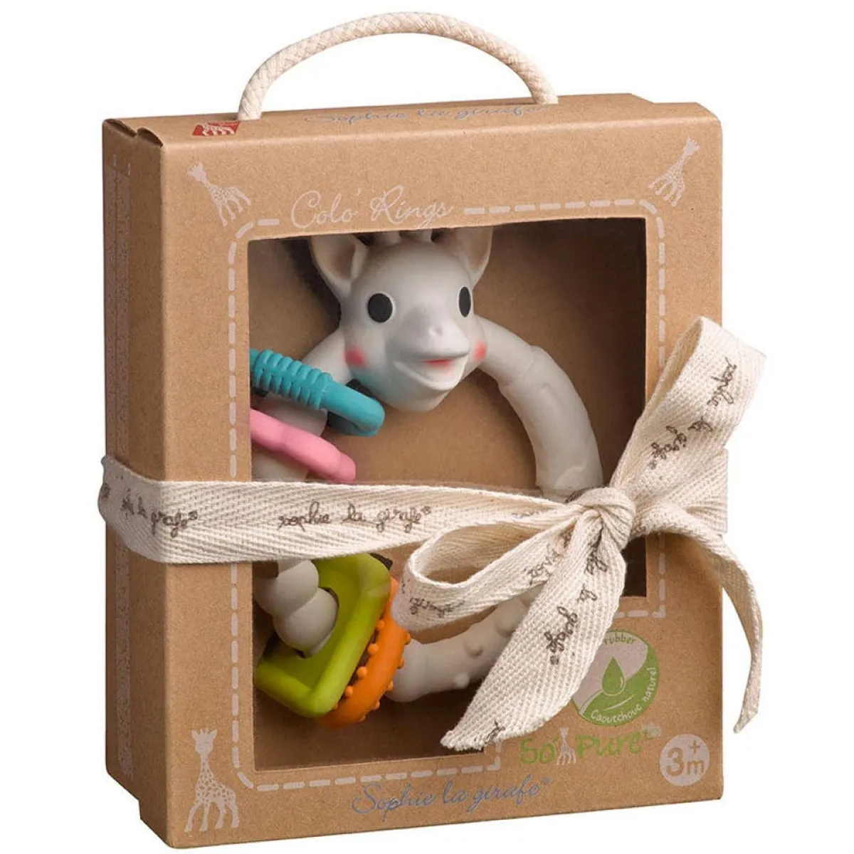 Pacifiers + Clips-Sophie La Giraffe So Pure Teething Colo'rings