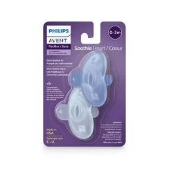 Pacifiers + Clips-Philips Avent Soothie Heart (2 Pack)