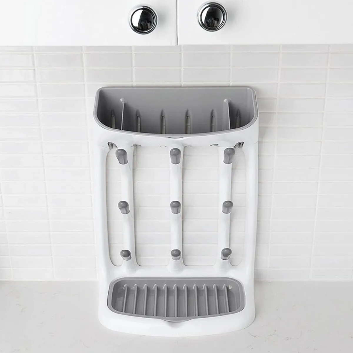 Bottle Brushes + Drying Racks-Oxo Tot Space Saving Drying Rack