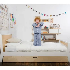 Twin Beds + Trundles-Oeuf Sparrow Trundle Bed