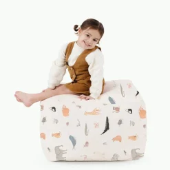 Beanbag Chairs-Gathre Square Pouf Menagerie