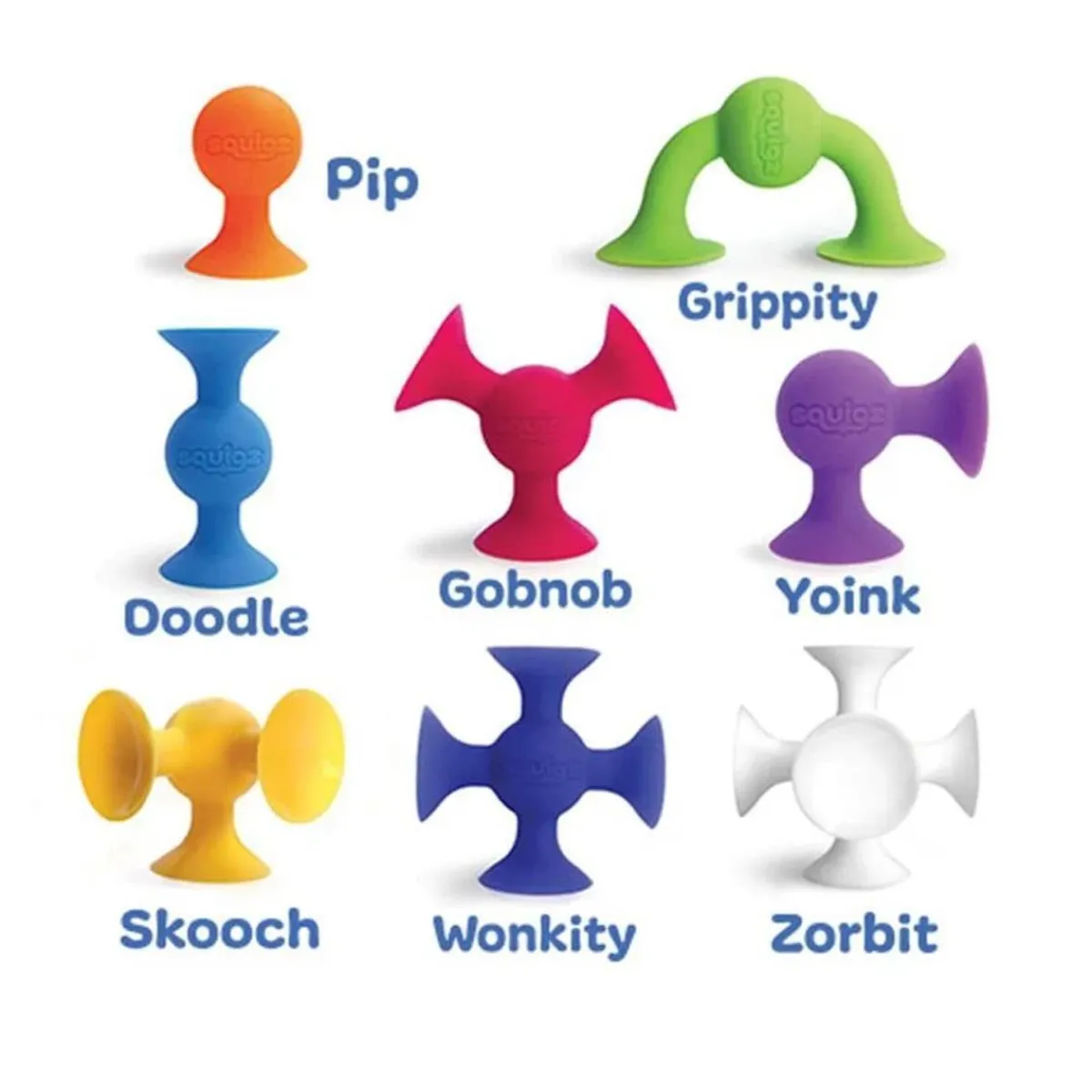 Play + Learn Toys|Bath Toys-Fat Brain Toys Squigz Deluxe Set