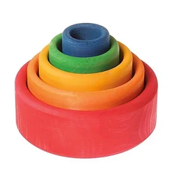 Wooden Toys|Stack + Nest Toys-Grimm's Stacking Bowl