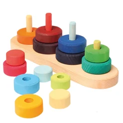 Wooden Toys|Stack + Nest Toys-Grimm's Stacking Fabuto Tower
