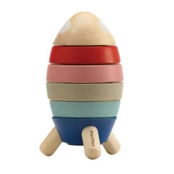 Wooden Toys|Stack + Nest Toys-Plantoys Stacking Rocket