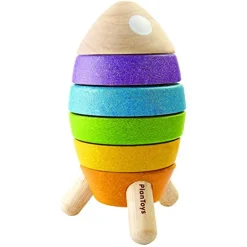 Wooden Toys|Stack + Nest Toys-Plantoys Stacking Rocket