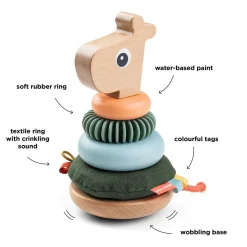 Wooden Toys|Stack + Nest Toys-Done By Deer Stacking Tower Raffi