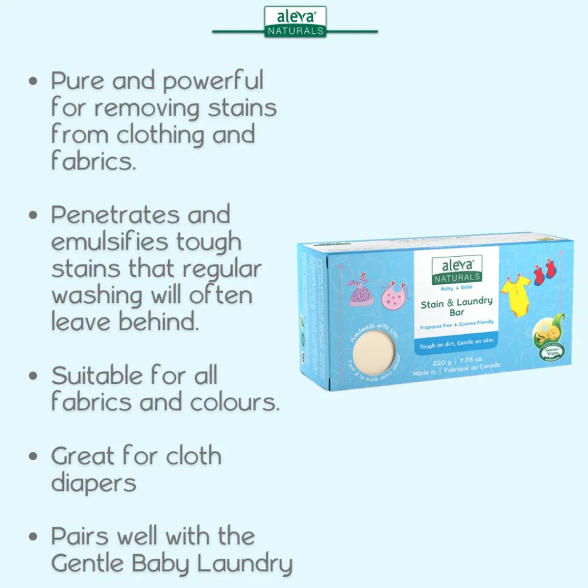 Cleaning Products-Aleva Naturals Stain & Laundry Bar
