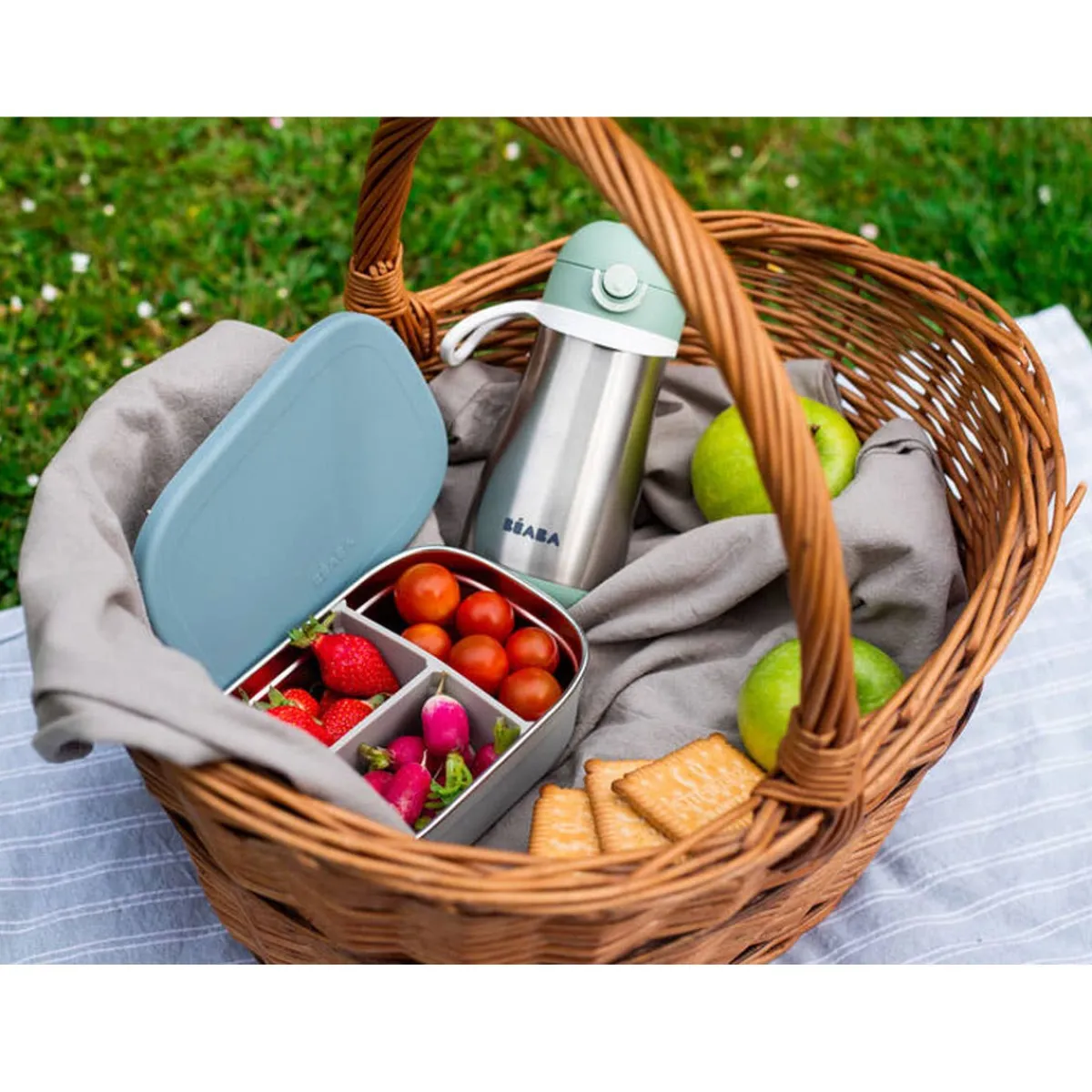Kids Lunch Bags & Boxes|Kids Bento Boxes-Beaba Stainless Lunch Box